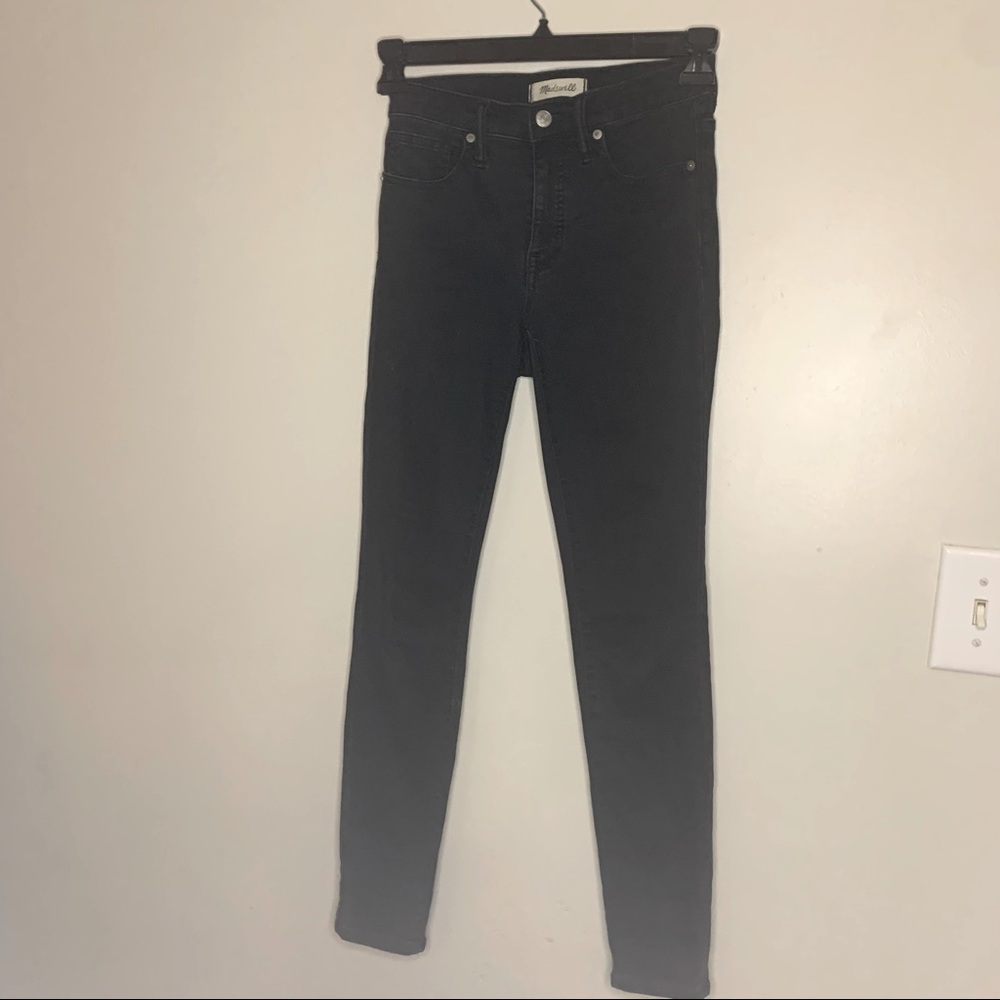 Madewell Black 9” High Rise Skinny Jeans 25